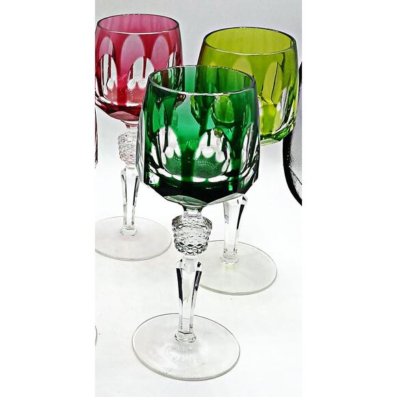 Nachtmann Crystal Antika Rainbow Wine Glasses - Picture 2 of 6